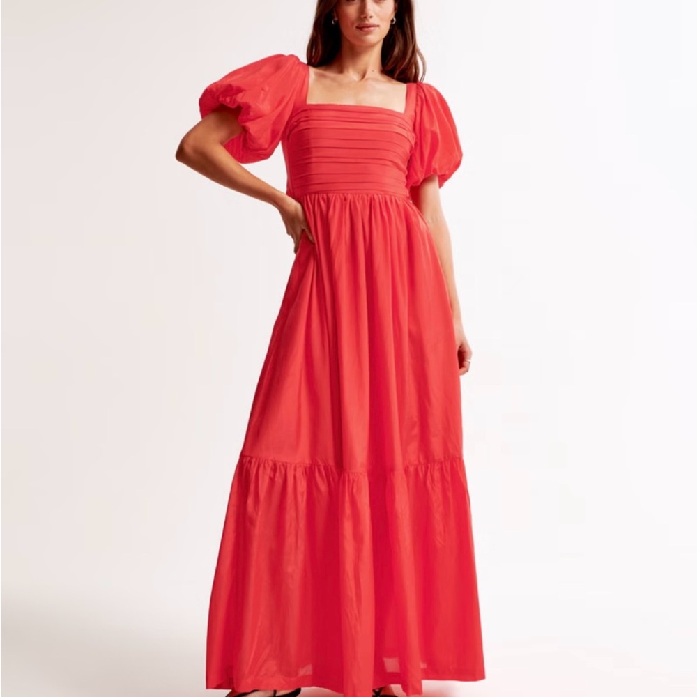 Abercrombie & Fitch Emerson Drama Bow Back Maxi Dress